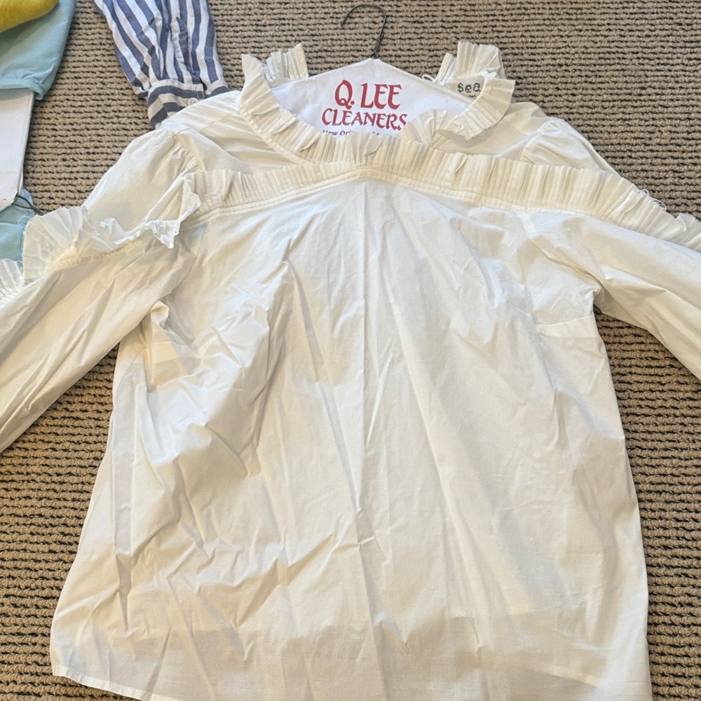 Sea New York White Ruffle Sleeve Blouse
